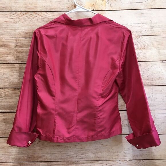 VINTAGE TALBOTS PURE SILK TOP IN FUCHSIA - Picture 6 of 8